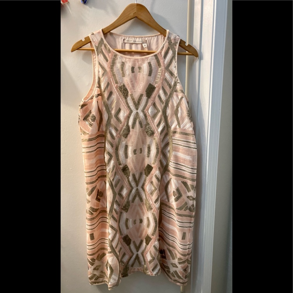 Sequins rose gold dress